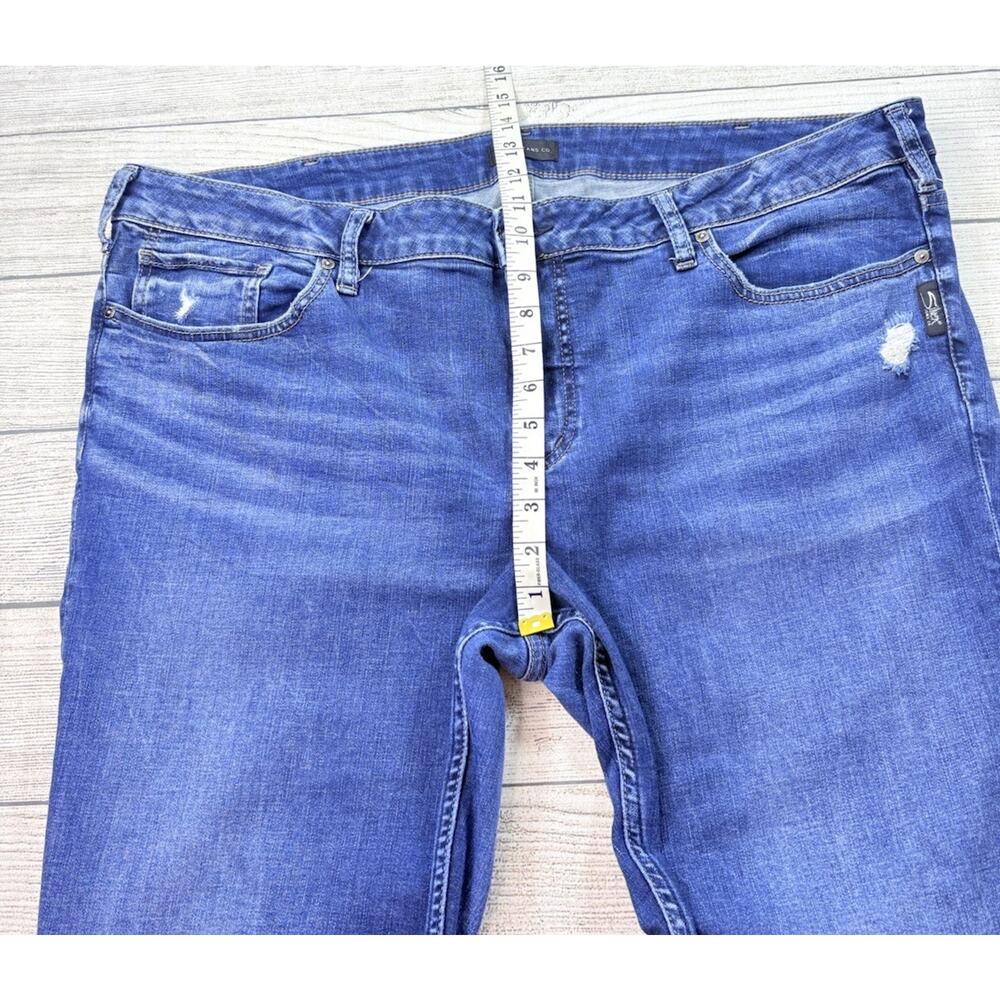 Silver Jeans Co Women’s Elyse Capri Jeans Medium Wash Plus Size 22 - Picture 4 of 9